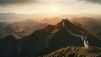 4k万里长城春夏季节 创意延时.50