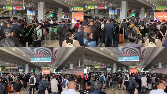 旅客出站 上海虹桥站 上海火车站 下火车