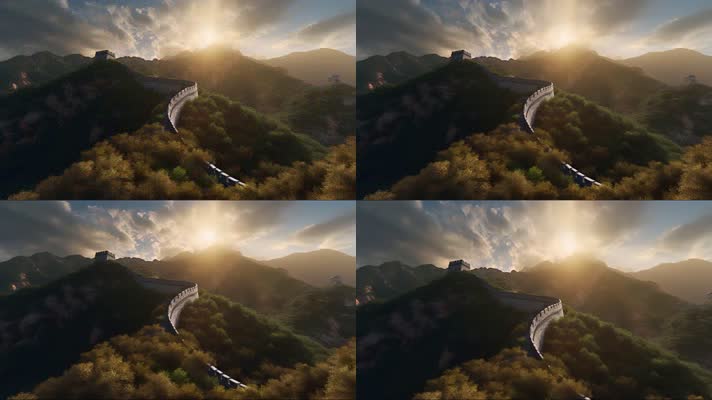 4k万里长城春夏季节 创意延时.26