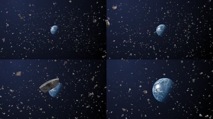 地球背景 太空陨石 宇宙 星球