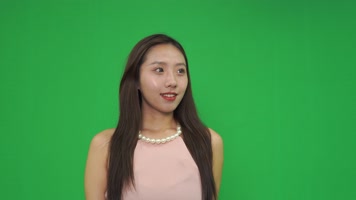 绿幕主播人物抠像商务视频