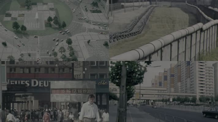 70年代东德国柏林墙冷战城市街道
