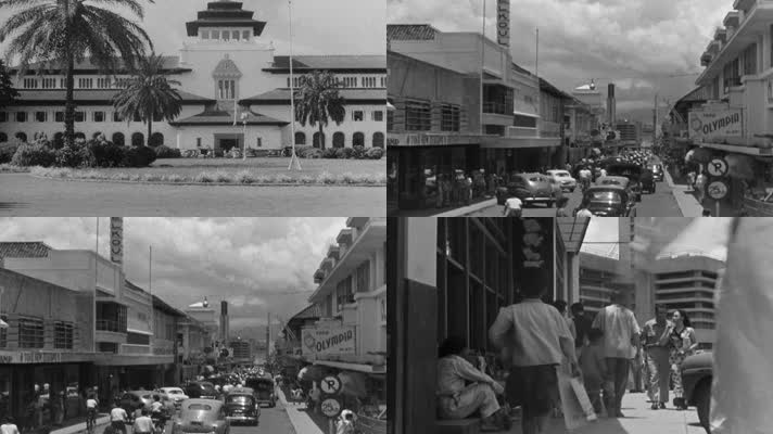 50年代印度尼西亚雅加达华侨华人城市街道