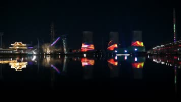 北京首钢厂灯光节活动