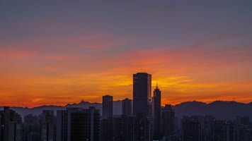 重庆地标晚霞朝霞火烧云合集