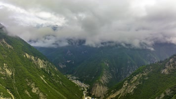 4K延时航拍阿坝九寨沟景区云海美景