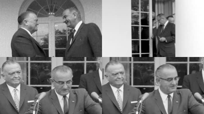 1964年美国总统约翰逊会见埃德加胡佛