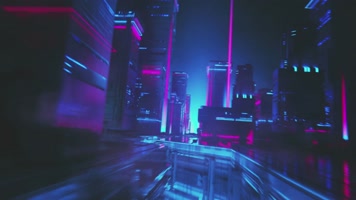 未来科幻城市 舞台酒吧背景