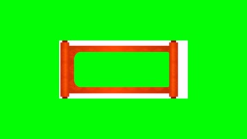 绿幕抠像卷轴动画效果，绿屏绿布卷轴动态图