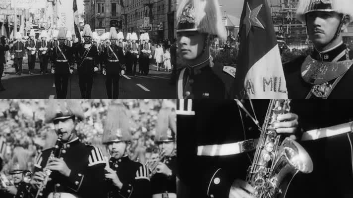 70年代巴西里约热内卢巴西利亚军乐队仪仗队