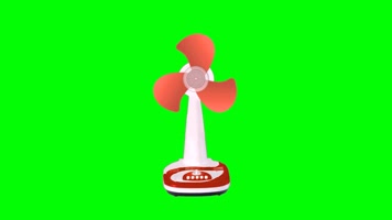 绿幕抠像电风扇转动，绿屏绿布电扇台扇视频