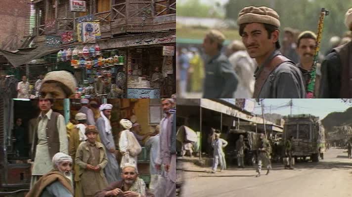 70年代白沙瓦巴基斯坦城市建筑商铺
