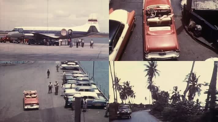50年代委内瑞拉马拉开波机场城市街景