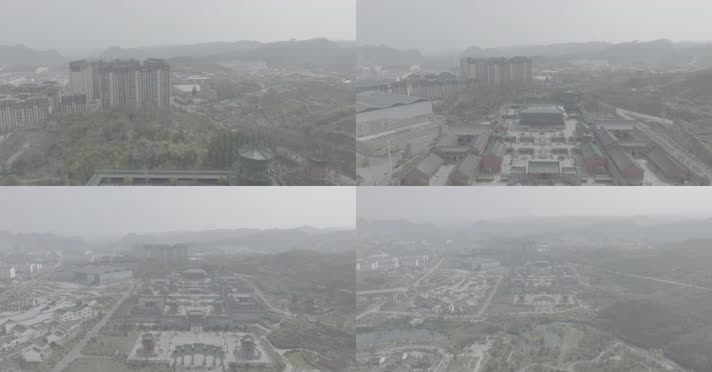 贵州省福泉市太极宫外景航拍4K大片五