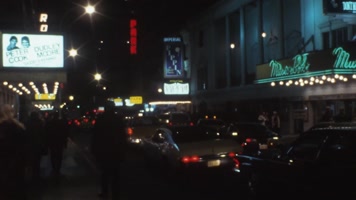 纽约百老汇车流车灯交通夜景