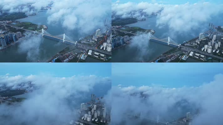 【4K穿云】海口城市航拍风光