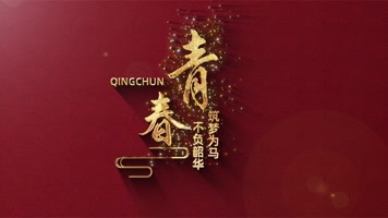 Z014大气红色粒子消散文字 