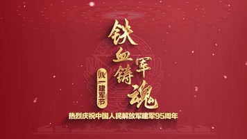 Z111-1征兵撒血疆场八一党政参战文字片头