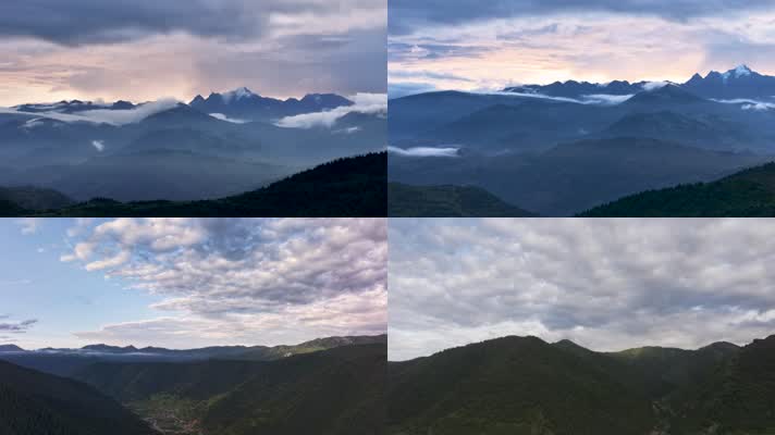 4K航拍四川九寨沟云海风光