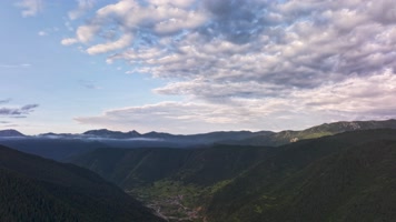 4K航拍四川九寨沟云海风光