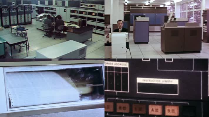 早期IBM大型第二代计算机存储器中心机房