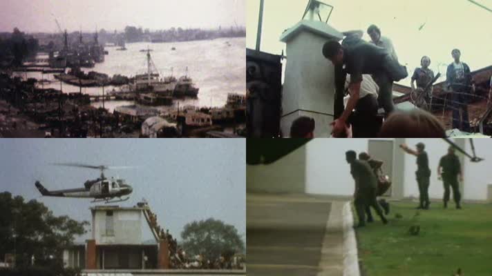 越南战争美军停战撤离西贡大使馆疏散难民