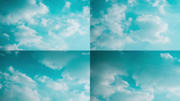 4K仰拍天空云朵延时摄影