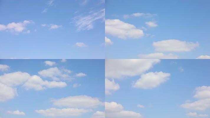 蓝色天空 蔚蓝天空 白云 云 天空延时 