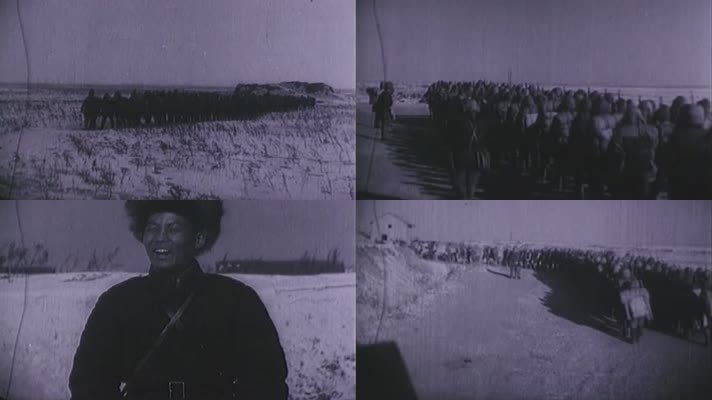 40年代的东北哈尔滨解放军影像1