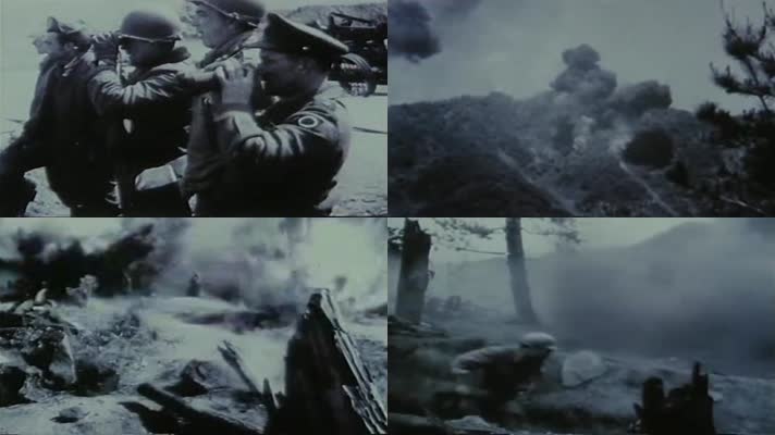 50年代美军轰炸上甘岭影像