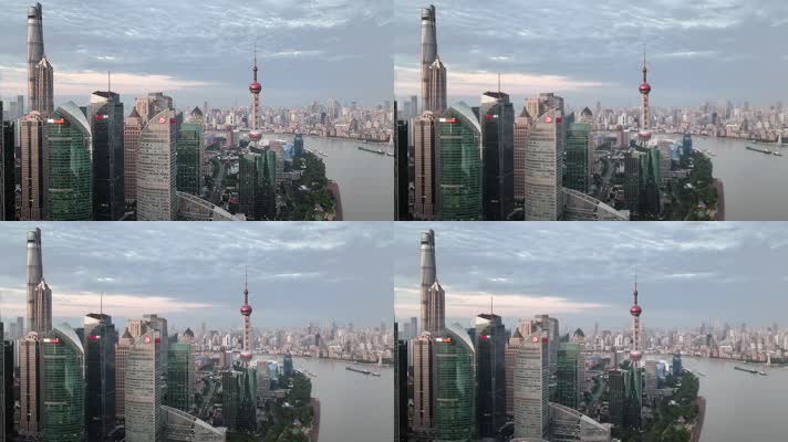 V1-0011_DJI_20231022上海航拍 陆家嘴 城市 经济 金融 发展