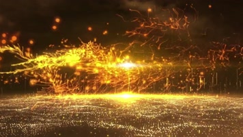 金色粒子海洋唯美大气光效会场背景视频素材