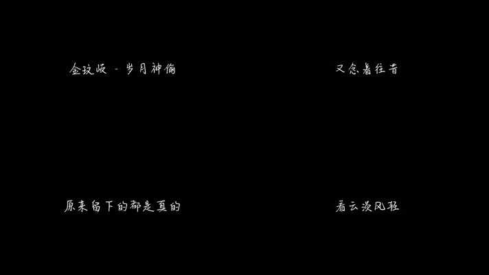 金玟岐 - 岁月神偷（1080P）