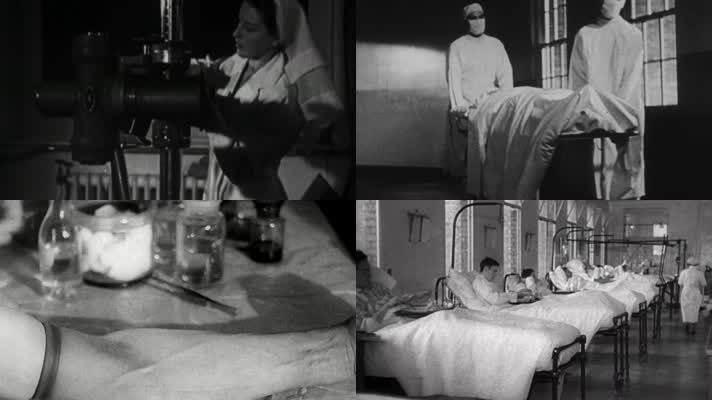 30年代医院医生大夫护士X光无影灯手术室