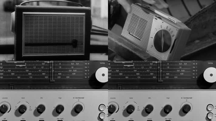 50年代早期广播电台听众收音机新闻