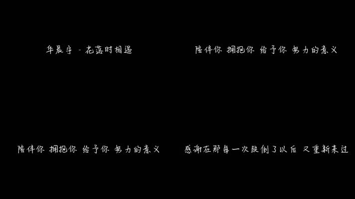 华晨宇 - 花落时相遇（1080P）
