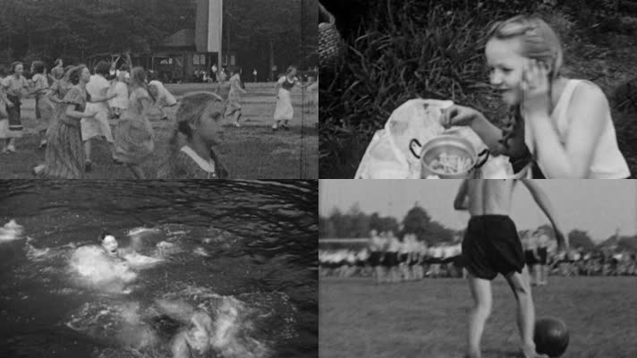 30年代青少年中学生足球游泳夏令营