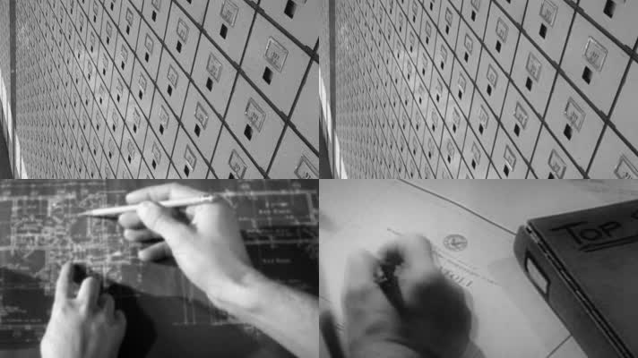 50年代库房储存保护机密档案资料文件情报