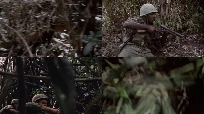 越南战争美军丛林伏击北越根据地游击队