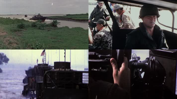 越南战争美军巡逻艇快艇湄公河三角洲巡逻