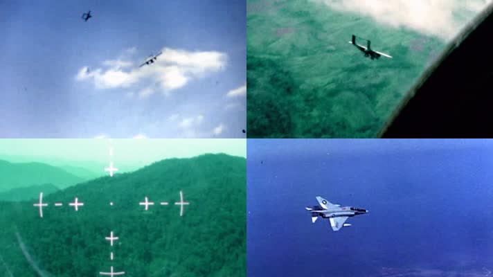 1965年越战OV10野马轻型攻击侦察机空袭丛林