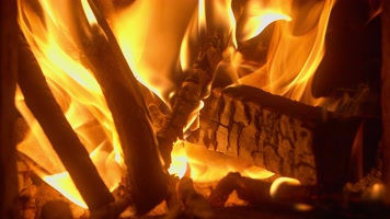 大灶土灶台干柴烈火木炭燃烧