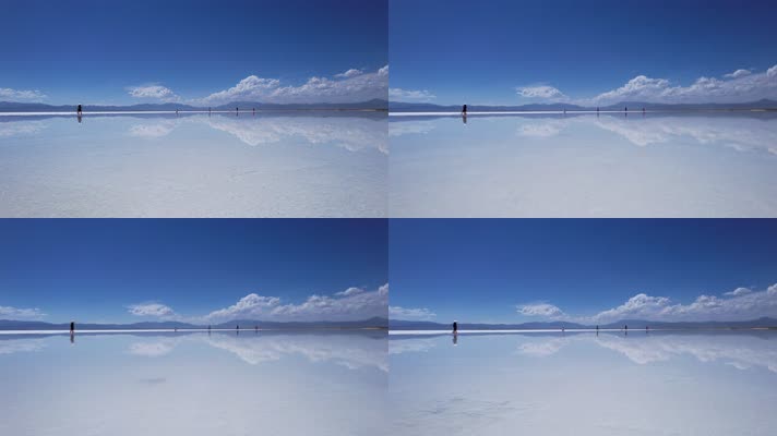 天空之镜茶卡盐湖4K航拍