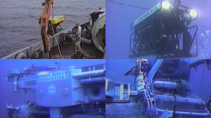 80年代水下机器人深海探测器勘探海洋