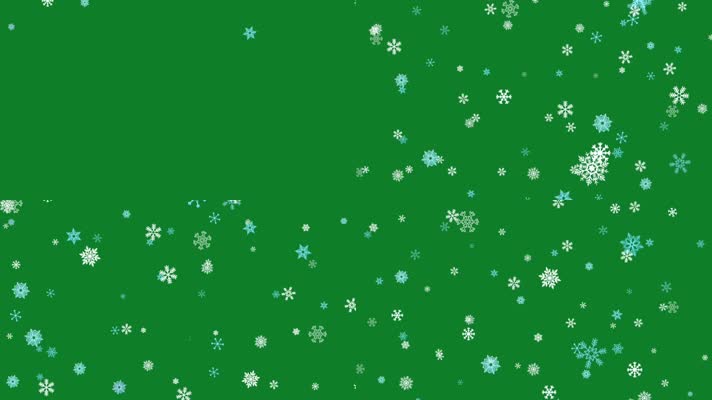 绿色背景雪花