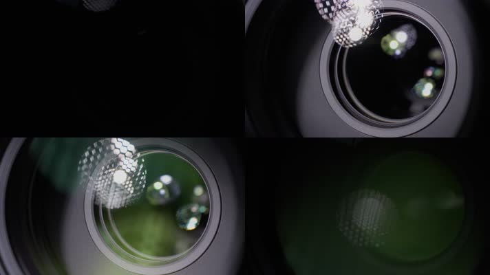 相机长焦镜头镀膜镜组特写