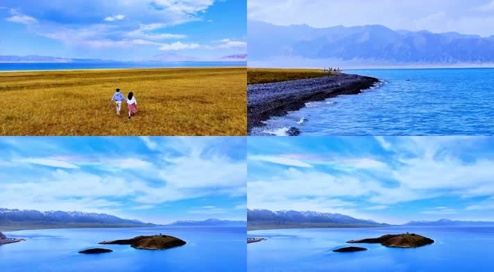 4k高清视频赛里木湖的秋天有声