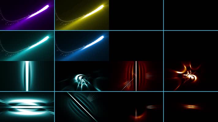 光线遮挡流光冲屏转场23组【带通道】