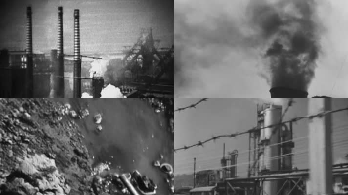 50年代工业工厂化工废水烟筒污染危害环境