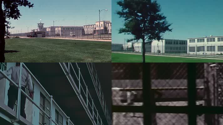 70年代美国监狱牢房铁窗围墙